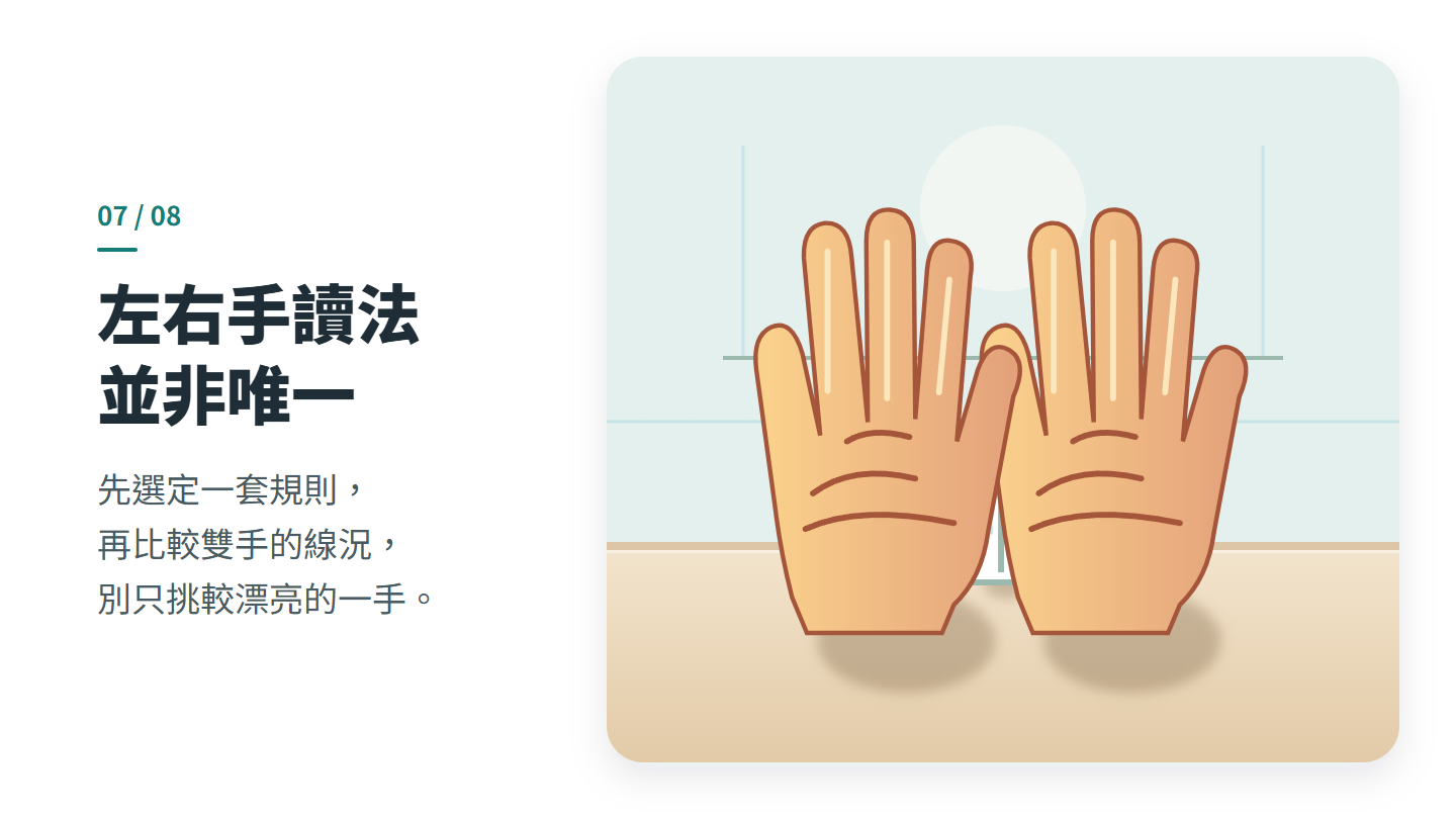 左右手讀法 並非唯一