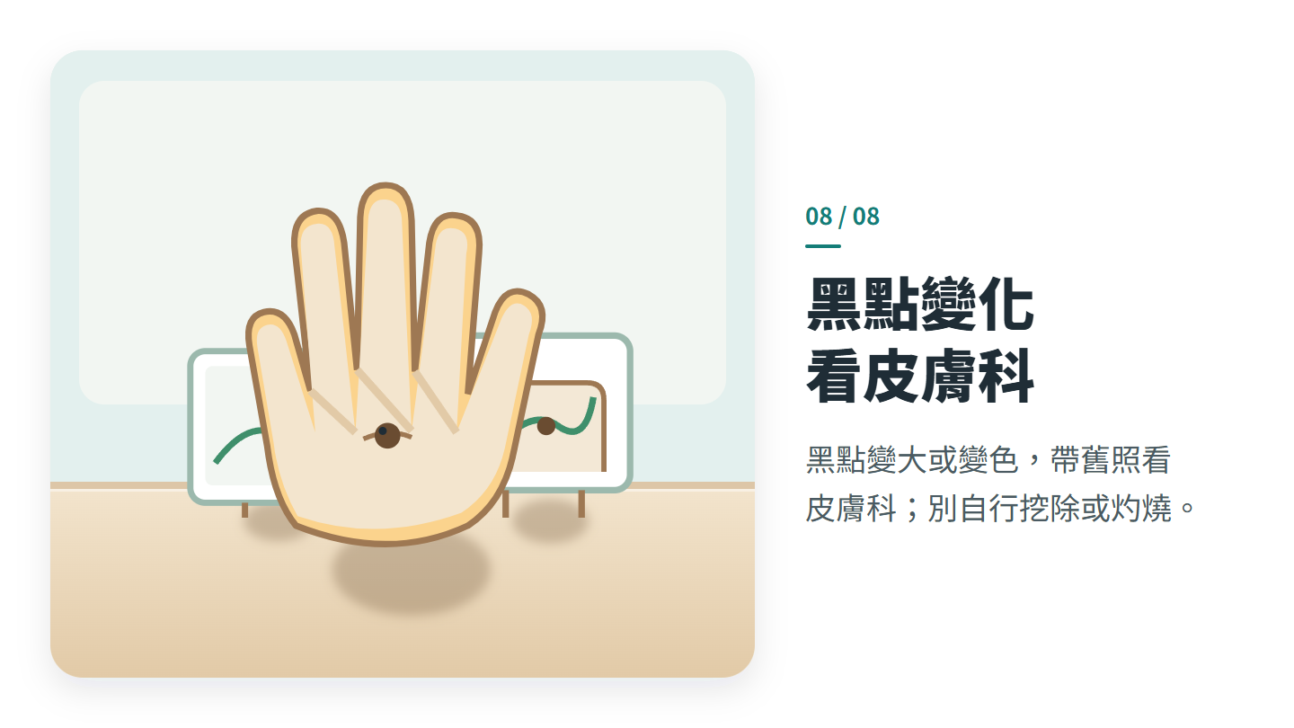黑點變化 看皮膚科