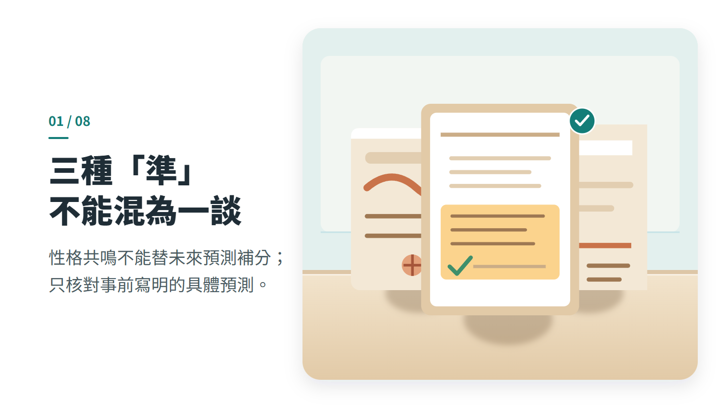 三種「準」 不能混為一談