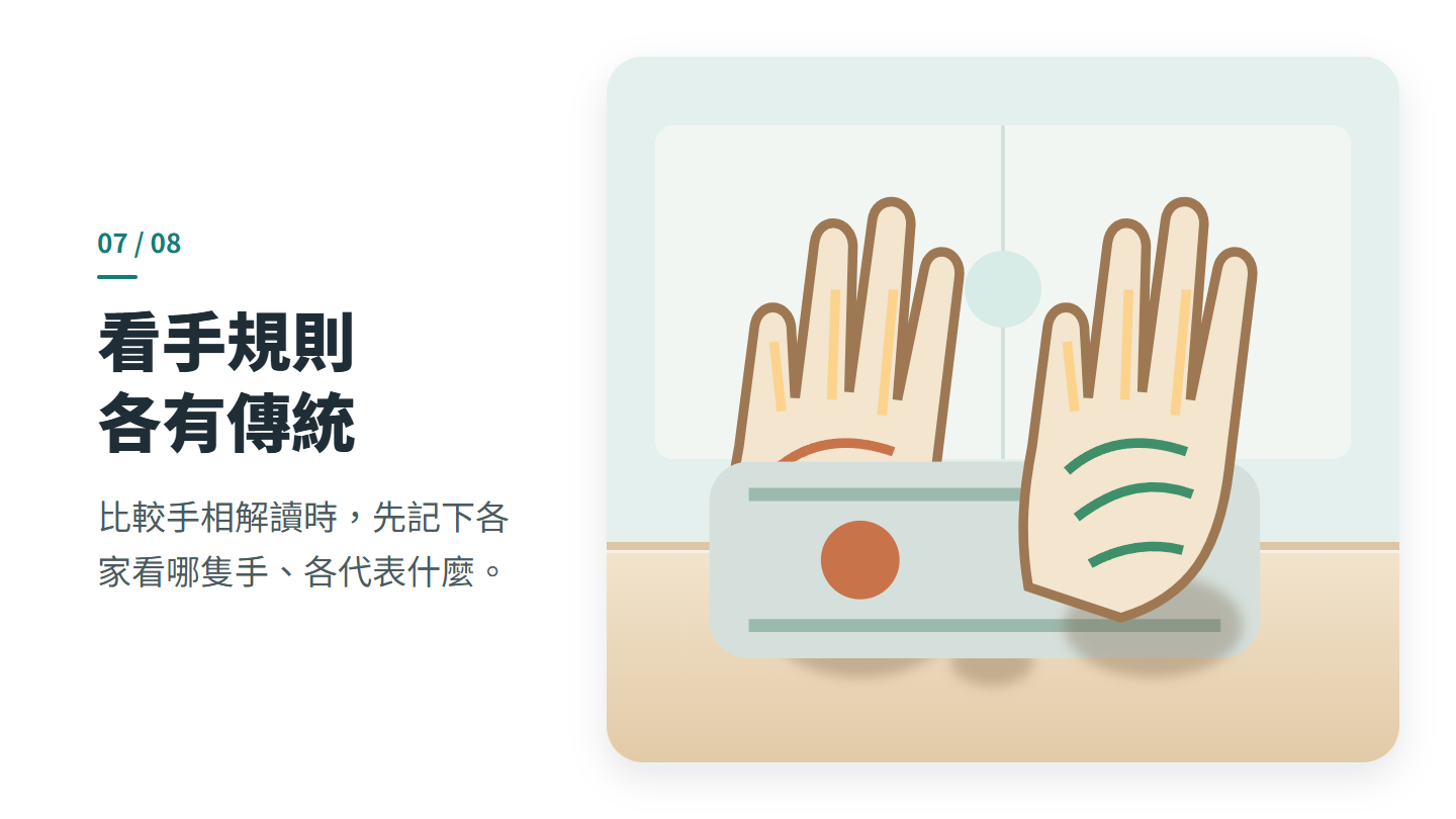 看手規則 各有傳統