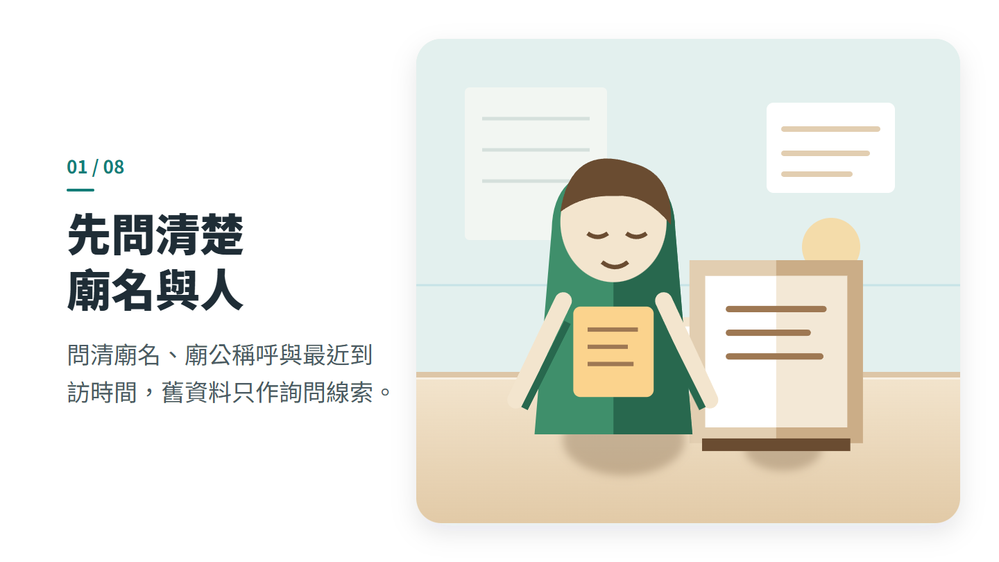 先問清楚 廟名與人