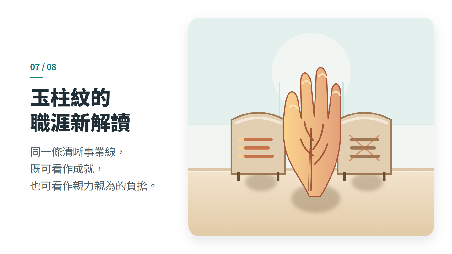 玉柱紋的 職涯新解讀