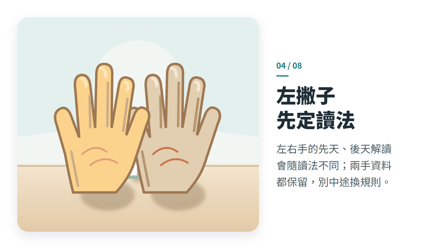 左撇子 先定讀法