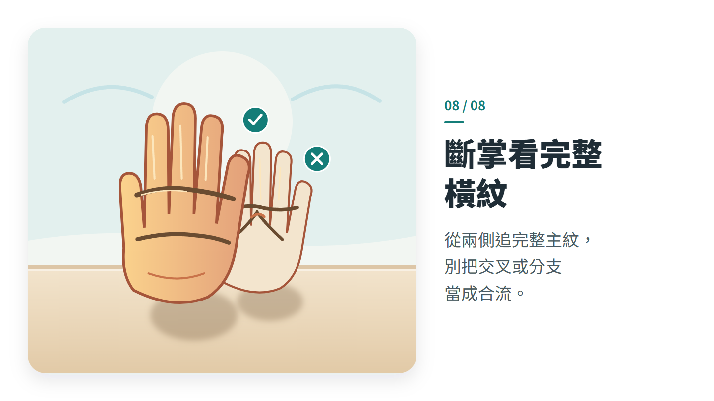 斷掌看完整 橫紋
